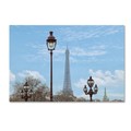 Trademark Fine Art Cora Niele 'Street Lamps And Eiffel Tower' Canvas Art, 12x19 ALI11073-C1219GG